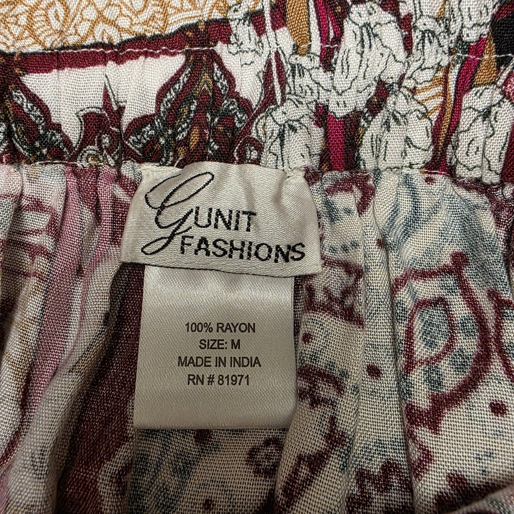 Vintage Gunit Fashions Floral Paisley Patchwork A-Line Skirt Size M - Picture 7 of 7